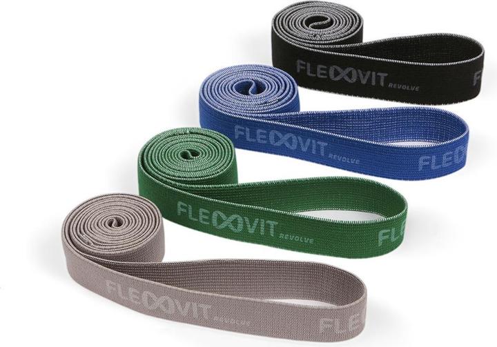 Immagine prodotto Flexvit Powerbands Set (1 m, Light, Medio, Strong, Extra strong)