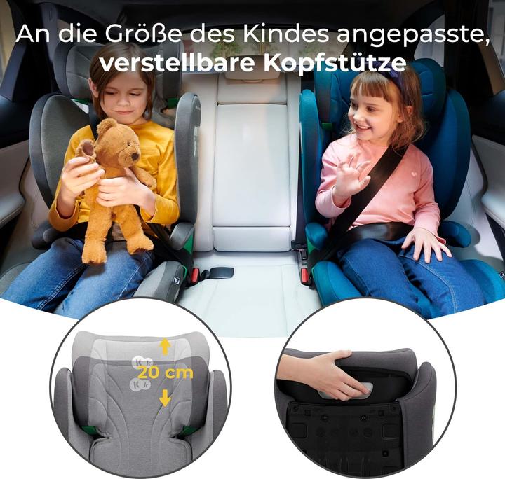 Actual product image KinderKraft Junior Fix 2 I-Size Rocket Grey (Child seat, ECE R129/i-Size Standard)