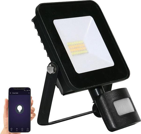 Produktbild Luminea 4er WiFi 20 Watt LED Strahler CCT mit Bewegungsmelder, 1.500 Lumen (1600 lm, IP44)