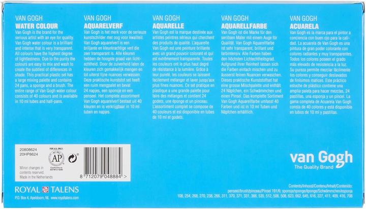 Actual product image Van Gogh Watercolour Paintbox (Multicoloured, 24 ml)