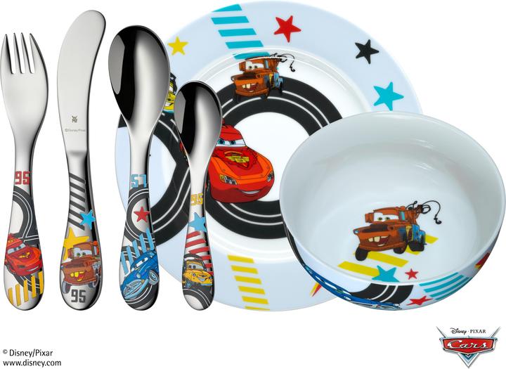 WMF Kindergeschirr Kinderbesteck 6tlg Disney Cars2 Edelstahl poliert spülmaschinengeeignet