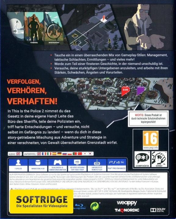 Immagine prodotto Game Questa è la polizia 2, PS4 (PS4, Multilingue)