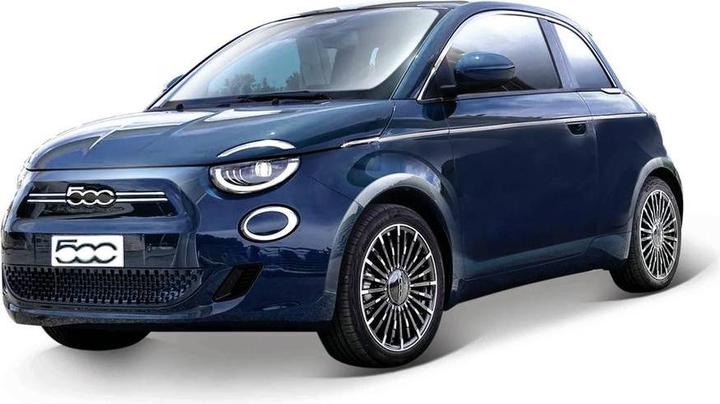 Actual product image Bburago Fiat 500e 1/24 blue