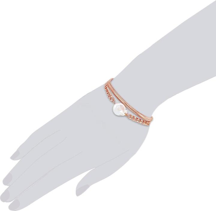 Image du produit Lulu & Jane Laiton Perle d'eau douce de culture or rose 19,0 cm longueur de base + 5,0 cm extension - 33106 (19 cm, Laiton)