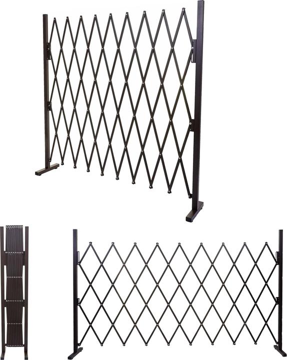 Image du produit Swisshandel24 Barrière de sécurité extensible en aluminium marron - hauteur 153cm, largeur 3 (32 cm)