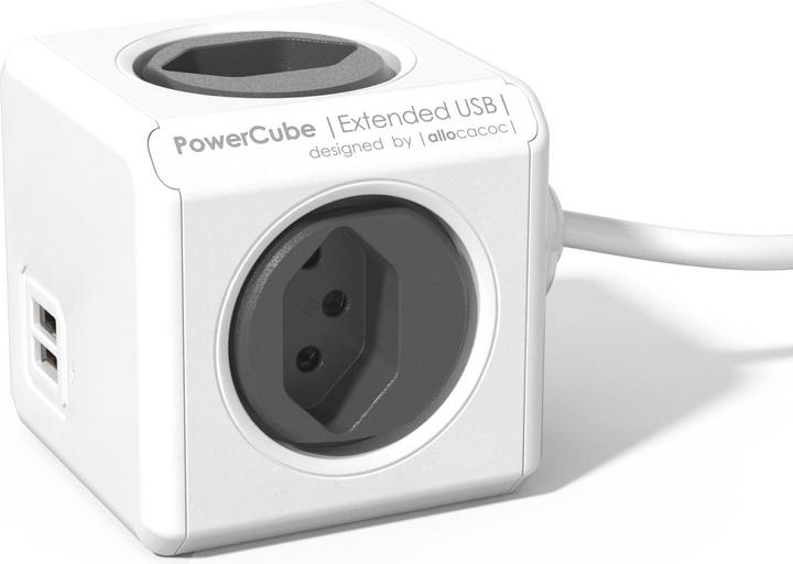 Allocacoc PowerCube Extended USB S+ (4 x, Typ 13, USB-A, 1.50 m)