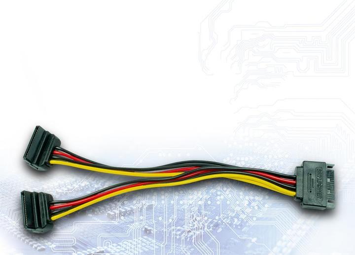 Produktbild Intertech Inter-Tech 88885532 SATA-Kabel 0,15 m SATA 15-Pin 2 x SATA 15-Pin