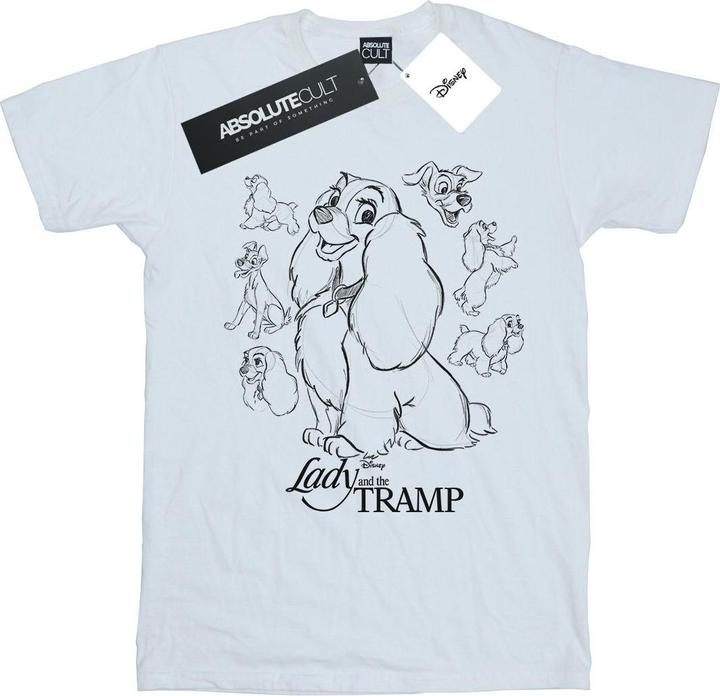 Disney Lady And The Tramp Collage Sketch TShirt