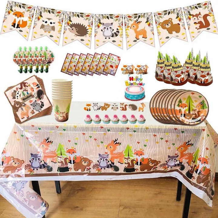 Immagine prodotto ASMI 75-teiliges Party-Set Wald Tiere
