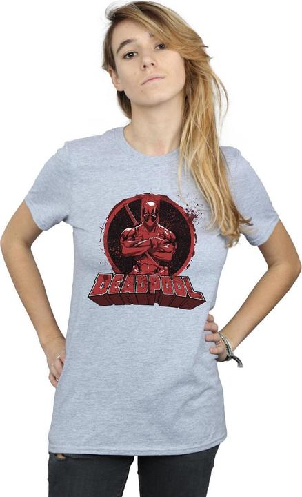 Immagine prodotto Deadpool Maglietta boyfriend con logo a braccia incrociate (XXL)