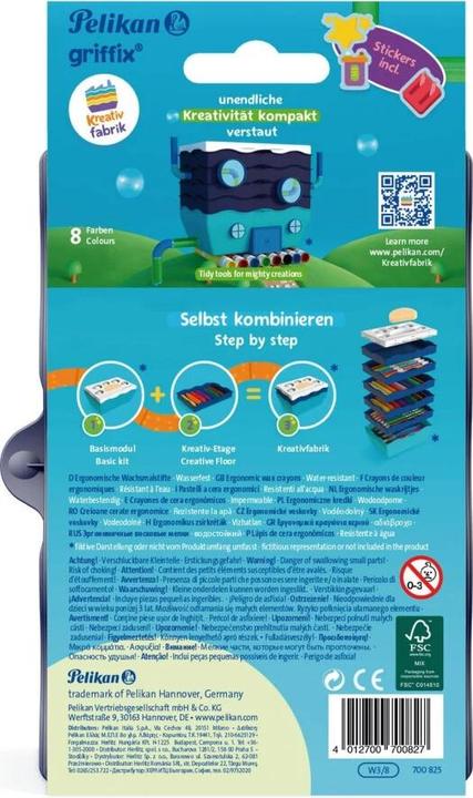 Produktbild Pelikan Kreativfabrik Griffix (8 Farben, 8 x)