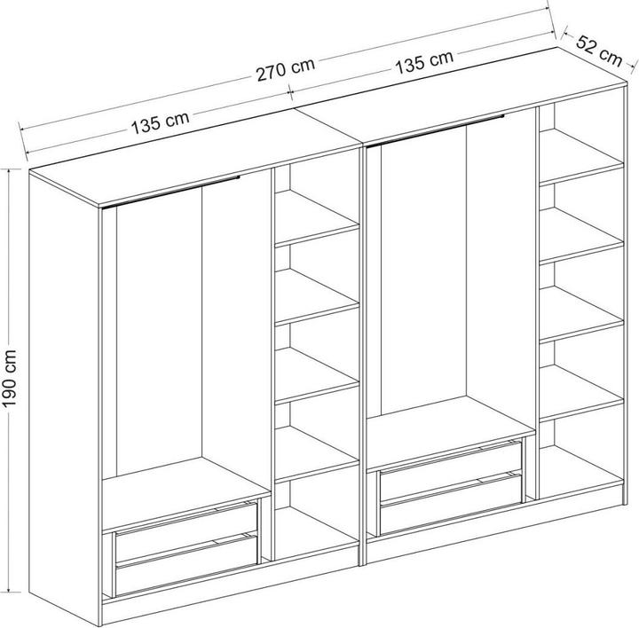 Immagine prodotto Hanah Home Kaley (270 x 52 x 190 cm)