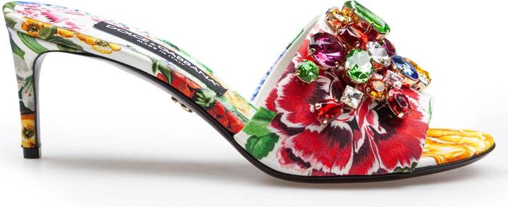 Dolce & Gabbana mule in brocade with applied stones