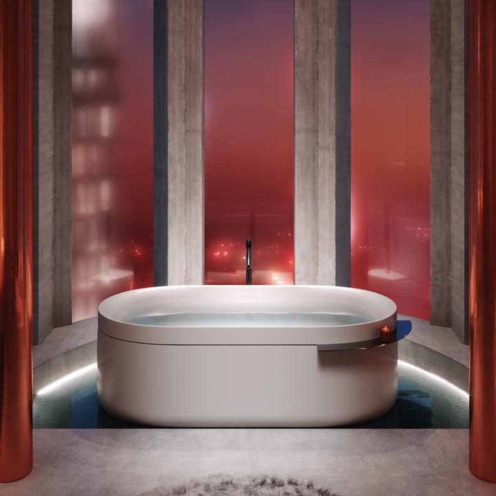 Actual product image hansgrohe AXOR Suite bathtub, freestanding, 1900x850x630mm, SolidSurface, 2 persons, 190 liters (190 l, 200 cm, 90 cm)
