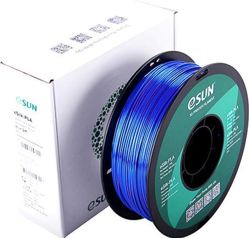 Produktbild eSUN EPLA-SILK 1,75mm BLUE 1kg 3D FILAMENT (PLA, 1.75 mm, 1000 g, Blau)