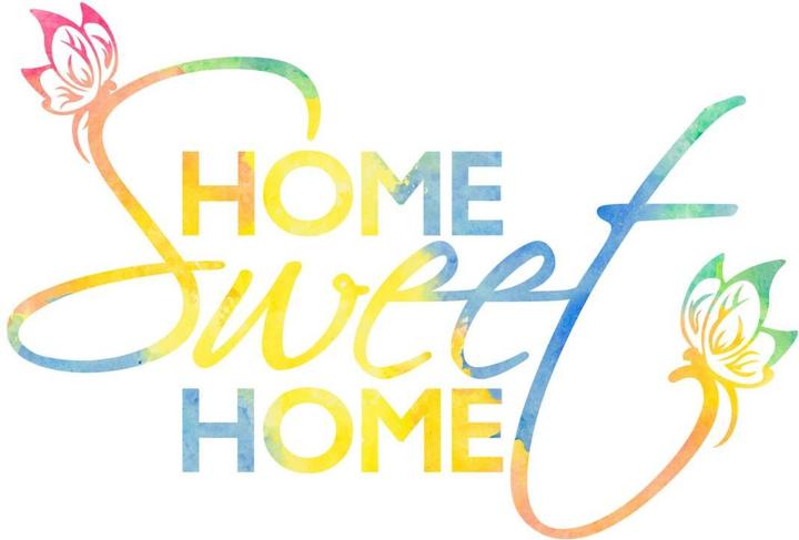 Actual product image Trenddeko Watercolor Home sweet Home (100 x 68 cm)