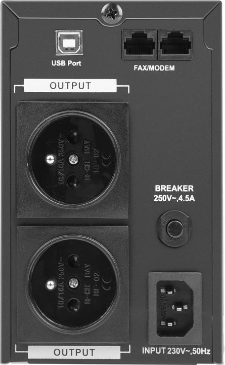 Produktbild Armac Notstromversorgung UPS PURE SINE WAVE OFFICE LINE-INTERACTIVE O/650E/PSW (650 VA, 390 W, Line-Interaktiv USV)