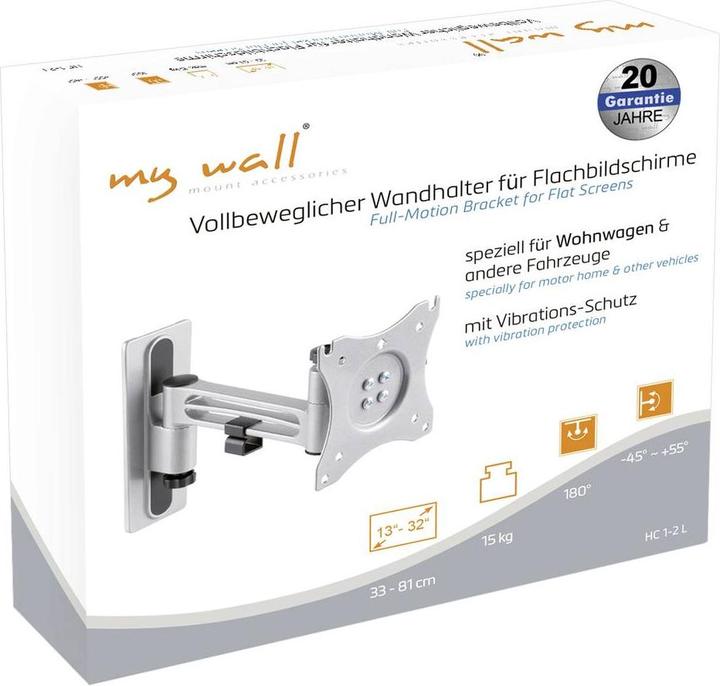 Immagine prodotto myWall My Wall HC1-2L Supporto a parete per TV Livella integrata 33,0 cm (13") - 81,3 cm (Muro, 32", 15 kg)