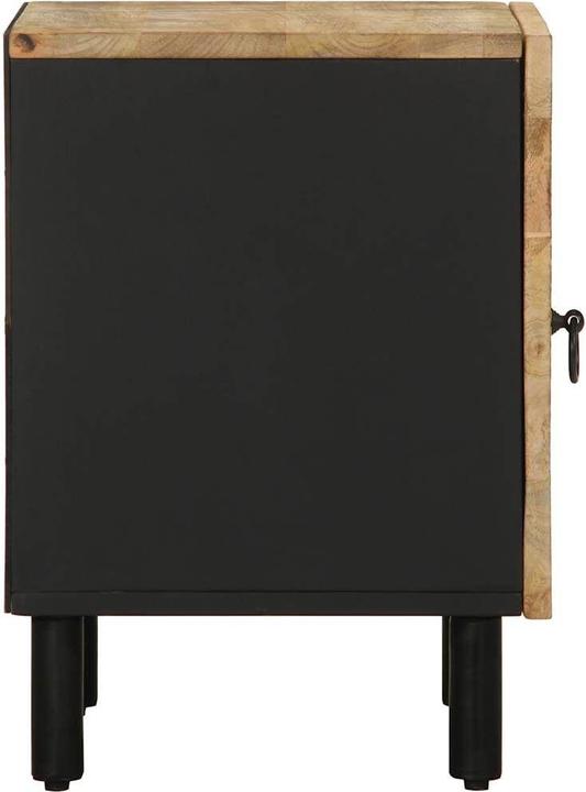 Actual product image VidaXL Bedside table Bedside cabinet Bedside chest of drawers Bedside console 2 pcs. Rough mango wood (40 x 33.5 x 46 cm)