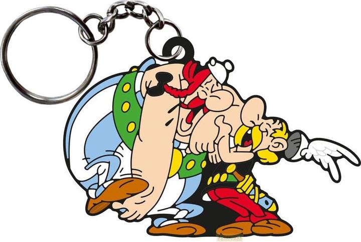 Plastoy - Astérix - Porte-clés en gomme Astérix et Obélix, la rigolade