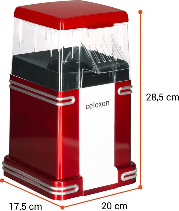 Image du produit Celexon CinePop CP250 Machine à pop-corn au look rétro avec couvercle pour le dosage Quantité de
