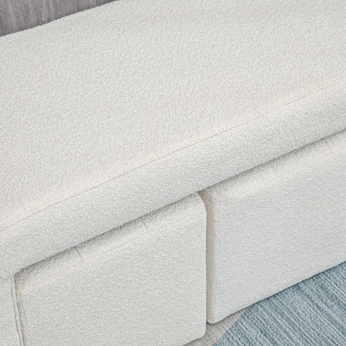 Immagine prodotto Swisshandel24 Sgabello 3 pezzi, sgabello, pouf con 3 sgabelli, poggiapiedi, sgabello imbottito per soggiorno