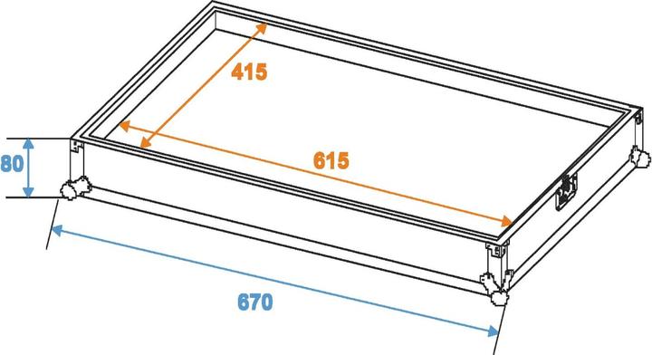 Produktbild Roadinger Ransportcase für EF-2 Case (L x B x H) 470 x 670 x 195 mm (Zubehör)