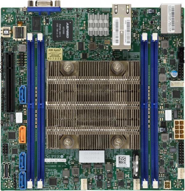 Produktbild Supermicro Motherboard X11SDV-4C-TLN2F bulk pack - Mainboard - Intel Sockel 1366 (Core i) (LGA 1366, Intel SoC, Mini-ITX)