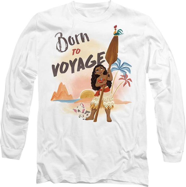 Actual product image Moana Unisex Adult Born To Voyage T-Shirt (L)