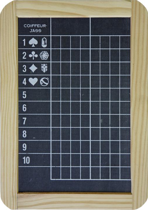 AGM Jasstafel COIFFEUR con cornice in legno / ardesia naturale (17 x 25cm)