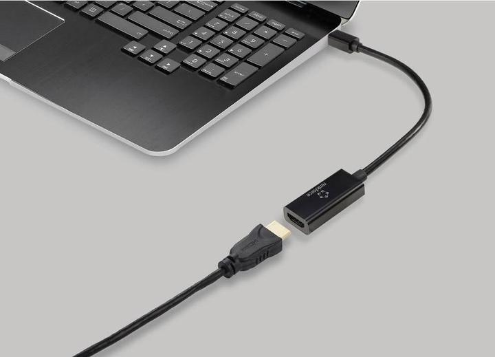 Actual product image Renkforce Mini-DisplayPort Adapter Cable HDMI-A Socket 0.55 m Black RF-5947252 (0.16 m, HDMI)