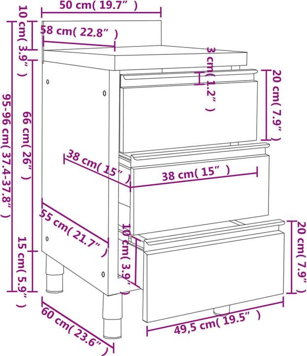 Actual product image VidaXL Kolumbus