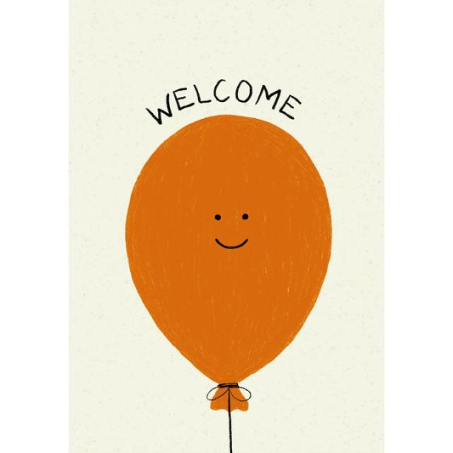 Actual product image Welcome Balloon - crush paper card (1 pcs.)