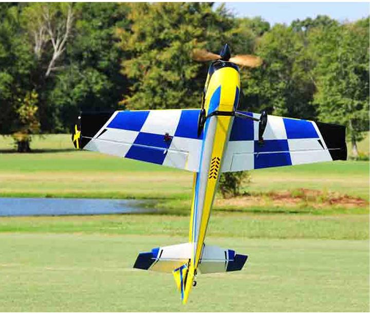 Actual product image 3D Hobby Shop slick 580 60" v2 plus yellow/blue with wing quick release fastener (Aerobatics)