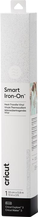 Cricut Film thermocollant Smart Glitter 33 x 91 cm, 1 pièce, Blanc