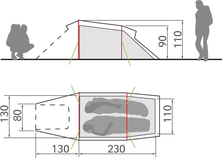 Actual product image Vaude Arco (Tunnel tent, 2.90 kg, 2 persons)