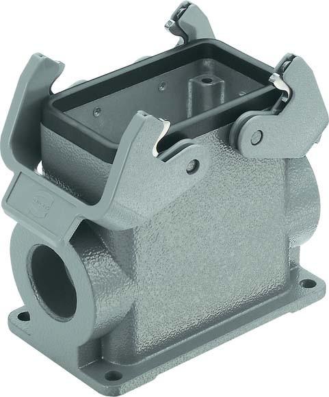 Actual product image Harting Pedestal housing HAN 10 B 2xM25, high version, with 2 brackets