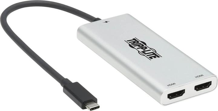 Eaton Dual-Monitor Thunderbolt 3 to HDMI Adapter M/2xF - 4K 60Hz 4:4:4 Silve (USB-C, 2 Ports)