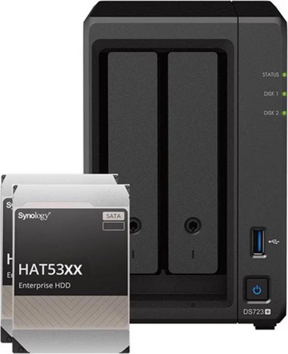 Synology DS723+ (2 x 16 TB, Synology HAT 53xx)