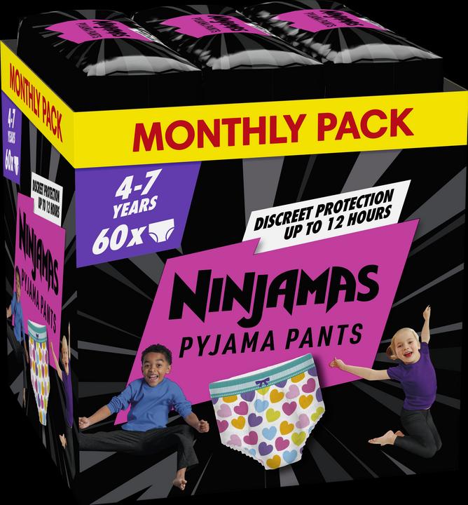 Actual product image Pampers Ninjamas (Size M, Monthly box, 60 Piece)