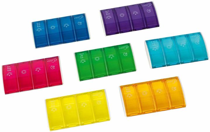 Produktbild Anabox Medidispenser 7 Tage, Vida 4, 4 Fächer/Tag, deutsch/französisch/italienisch (1 Stk)