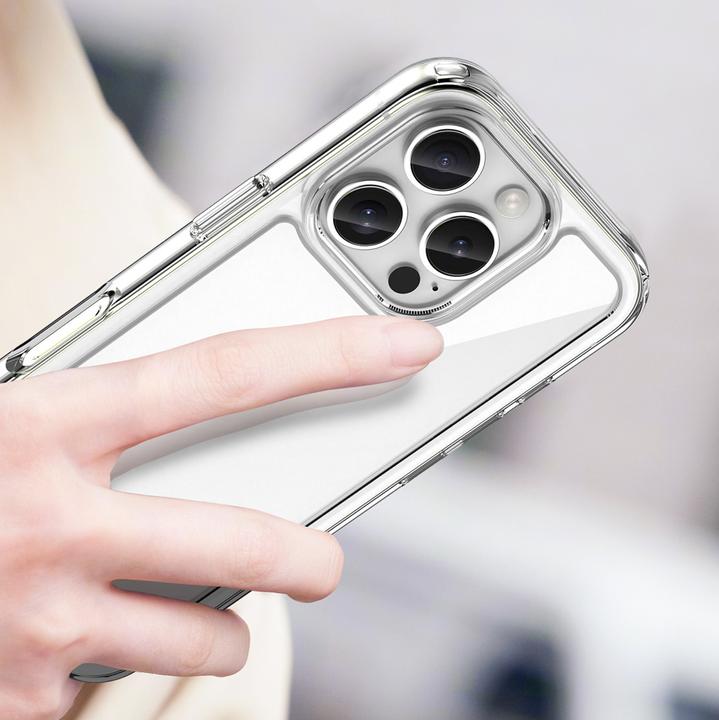 Actual product image Hurtel Outer Space Case with Gel Frame for iPhone 16 Pro Max - Clear (Apple iPhone 16 Pro Max)