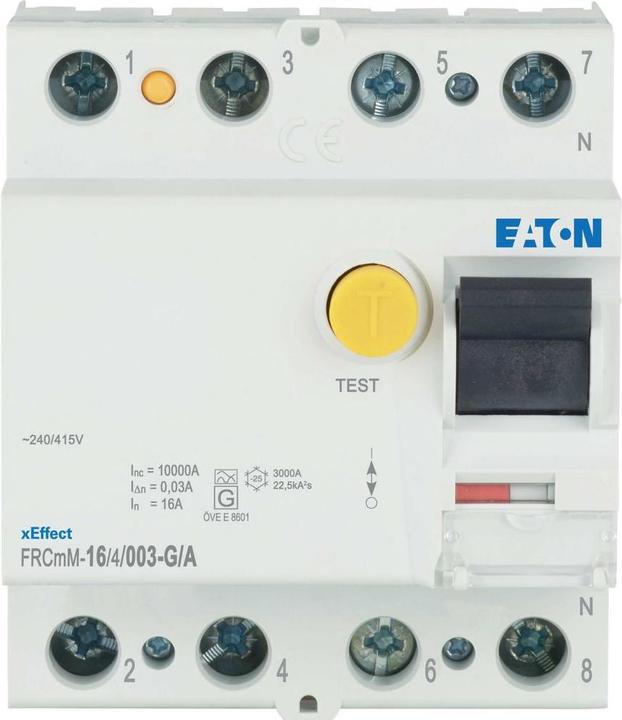 Produktbild Eaton FI-Schalter, 16A, 4p, 30mA, Typ G/A 170293