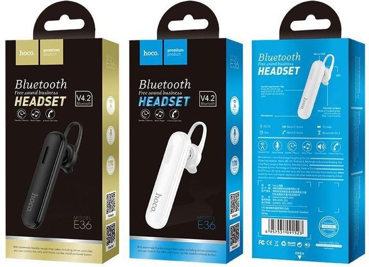 Produktbild Hoco E36 Headset In-ear Calls/Music Bluetooth Black (170 h, Kabellos)