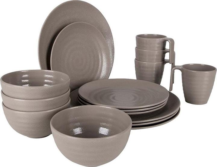 Bo-Camp Bo -Camp - Crockery - Stone - 16 pieces - Beige (4 persons)