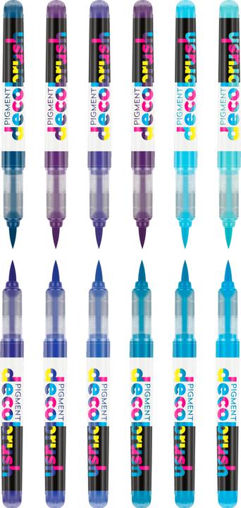 Produktbild Karin PIGMENT DECO BRUSH - Brush Marker (Violett, Hellblau, Blau, 12 x)