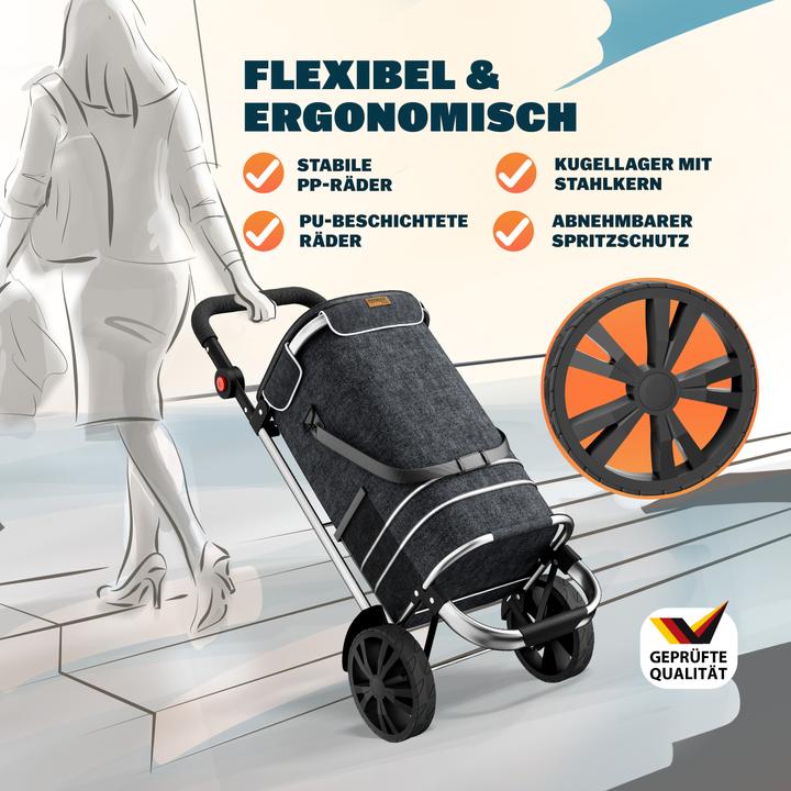 Image du produit Monzana Chariot de courses 2 en 1