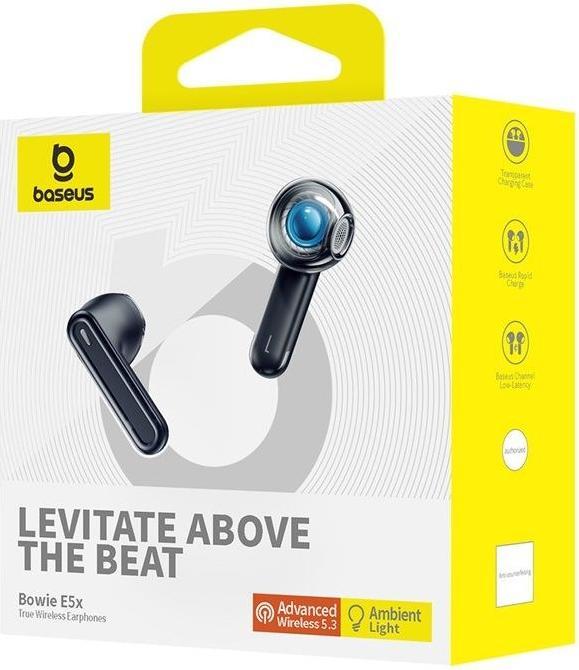 Immagine prodotto Baseus Auricolari TWS Bowie E5x (nero) (25 h, Cablato)