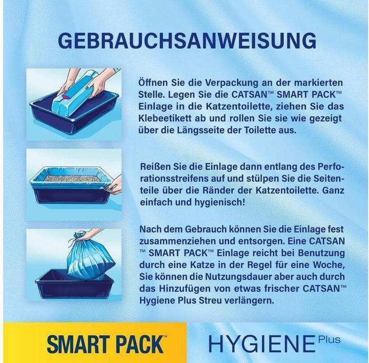 Produktbild Catsan Hygiene Plus Smart Pack™ (Biologisch abbaubar, Neutralisierend, Nicht klumpend, 3.90 kg)
