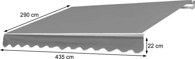 Produktbild Swisshandel24 Ersatz-Bezug für Markise T791, Gelenkarmmarkise Ersatzbezug Sonnenschutz, 4,5x3m Acryl gelb-weiss (4.50 m)
